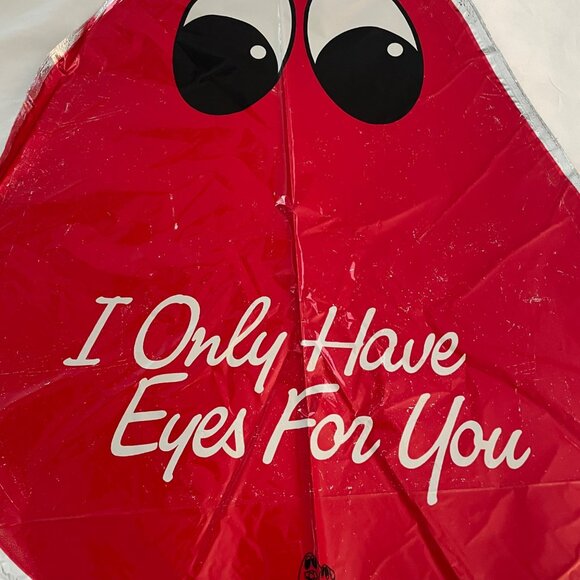 18 Inch I only have eyes for you Peeper red vintage mylar balloon 1982 Foil - Picture 5 of 10